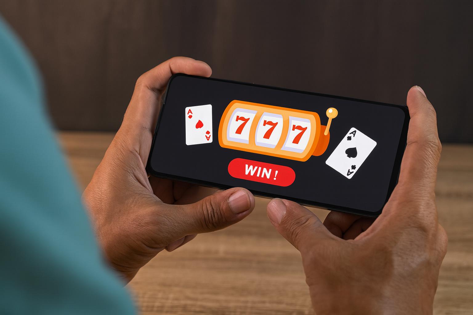 casino sign in page on a mobile phone screen